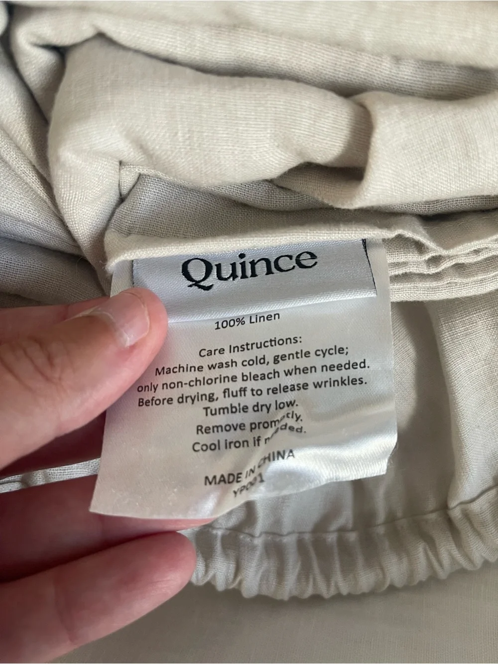Quince European Linen Duvet Cover Set with Shams King/Cal King Sand Tan